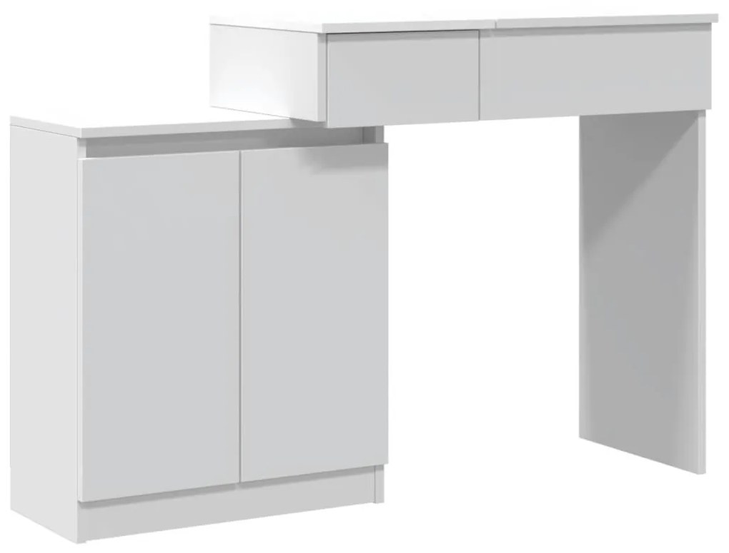 fehér LED-es fésülködőasztal 115 x 37 x 110,5 cm