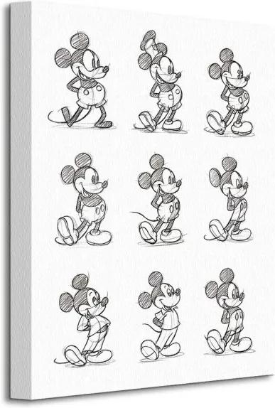 Vászonkép Disney Mickey Mouse (Sketched - Multi) 30x40cm WDC92282