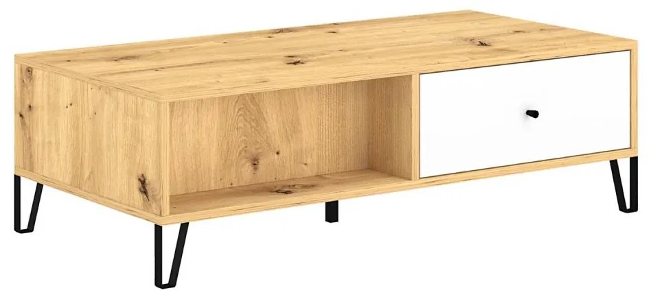 Dohányzóasztal SULA artisan tölgy/fehér