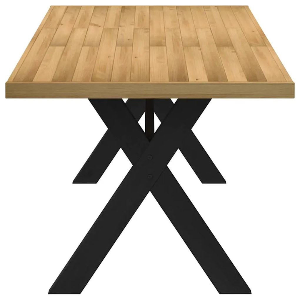 Étkezőasztal NOAIN X alakú lábak 180x90x75 cm tömör fa fenyőfa