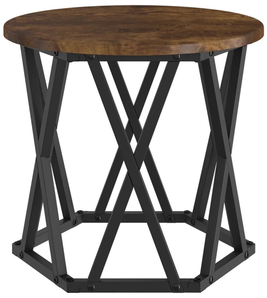 Fészek oldalsó asztal 3 pcs Füstölt tölgy 53 x 53 x 40 cm