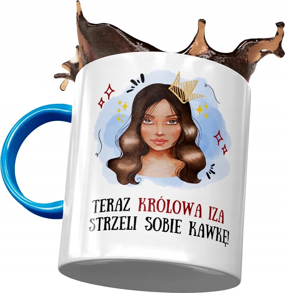 Kék Bögre Izabella Feleség Ajándék Nyomtatott Fotóval