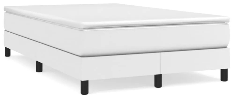 fehér műbőr rugós ágykeret 120x200 cm