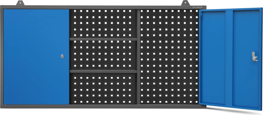 Függesztett műhelyszekrény, antracit-kék, 1200x600x200 mm: BEN