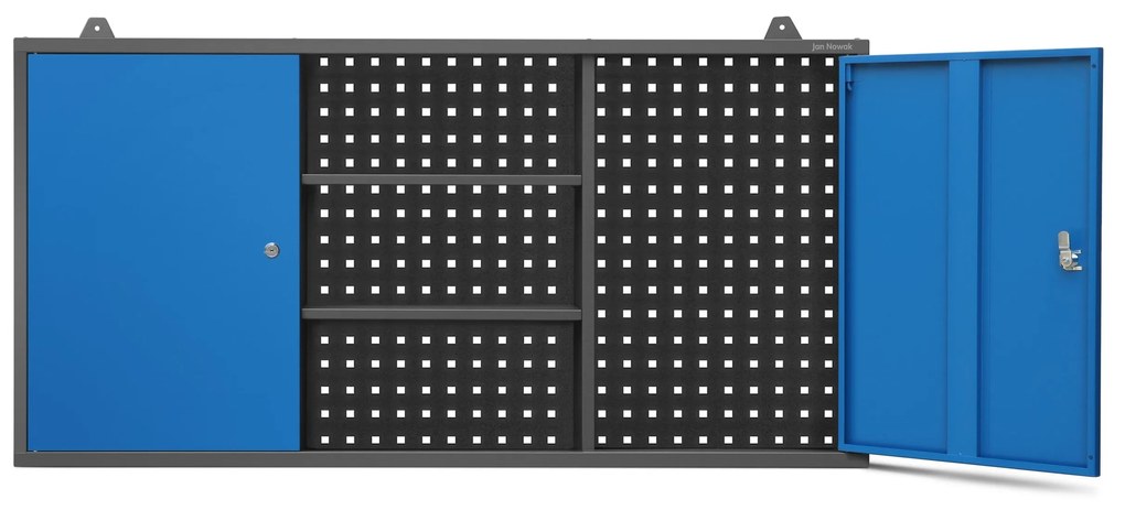 Függő garázsszekrény BEN, 1200 x 600 x 200 mm, antracit-kék