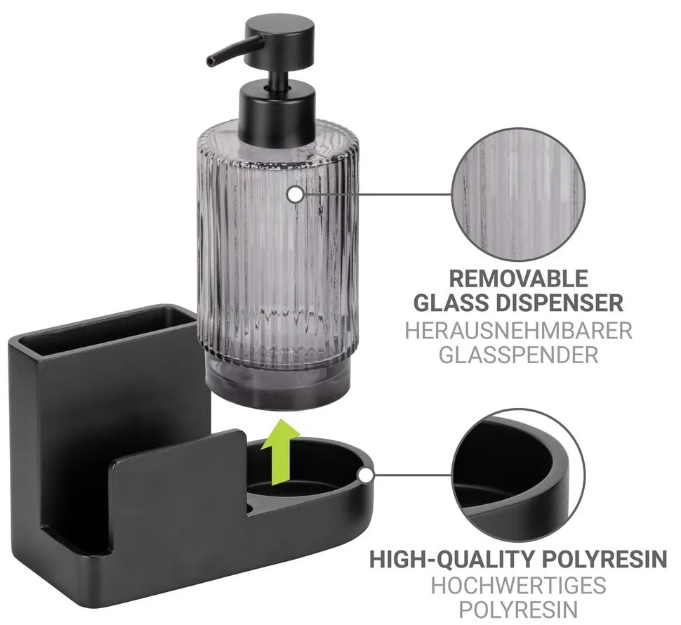 Fekete poligyanta mosogatóeszköz tartó – Wenko