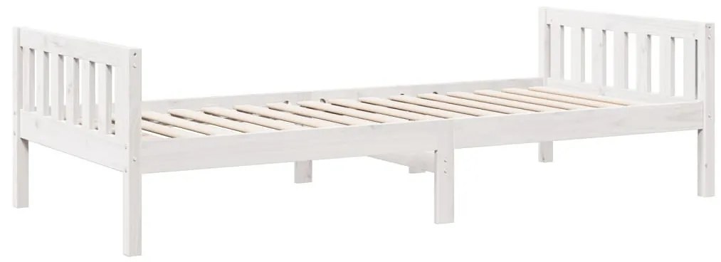 fehér tömör fenyőfa gyerekágy matrac nélkül 90 x 200 cm