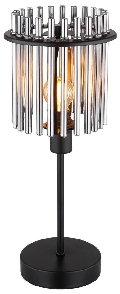 Globo 15698T - Asztali lámpa GORLEY 1xE14/40W/230V átm. 15 cm fekete