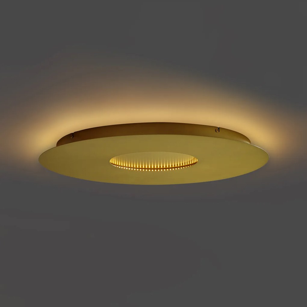 Modern mennyezeti lámpa arany 60 cm LED-del, 3 fokozatban dimmelhető - Morning