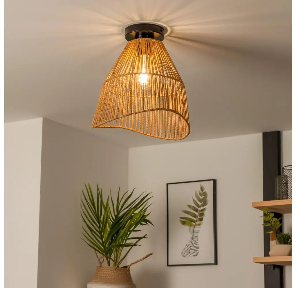 Brilagi - LED felületre szerelhető csillár CERIA BOHO 1xE27/40W/230V átm. 30 cm barna