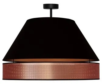 Duolla - Felületre szerelhető csillár COPPER SHINY 1xE27/15W/230V átm. 60 cm fekete/réz