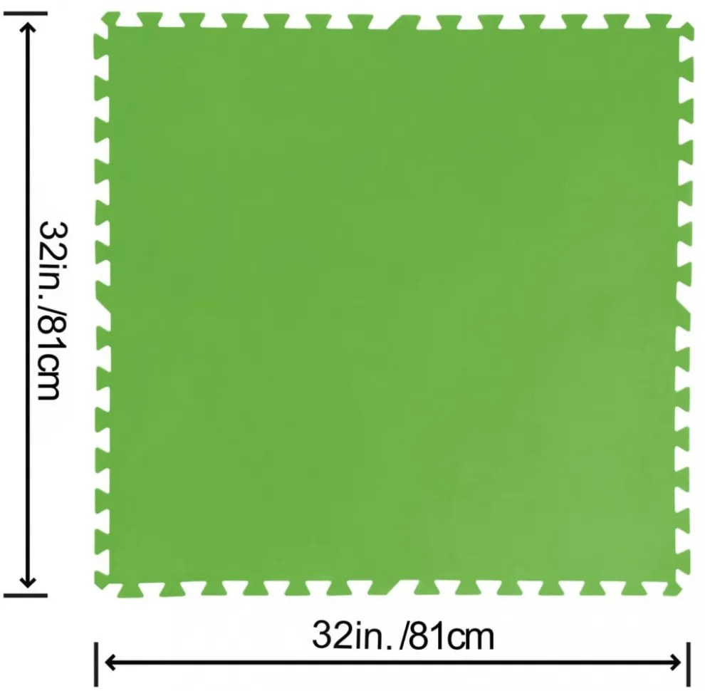 Bestway Flowclear 9 db zöld padlóvédő 5,47 m²