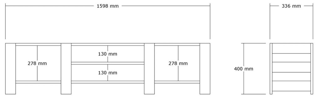 TV asztal Deketo (fehér) . 1095117