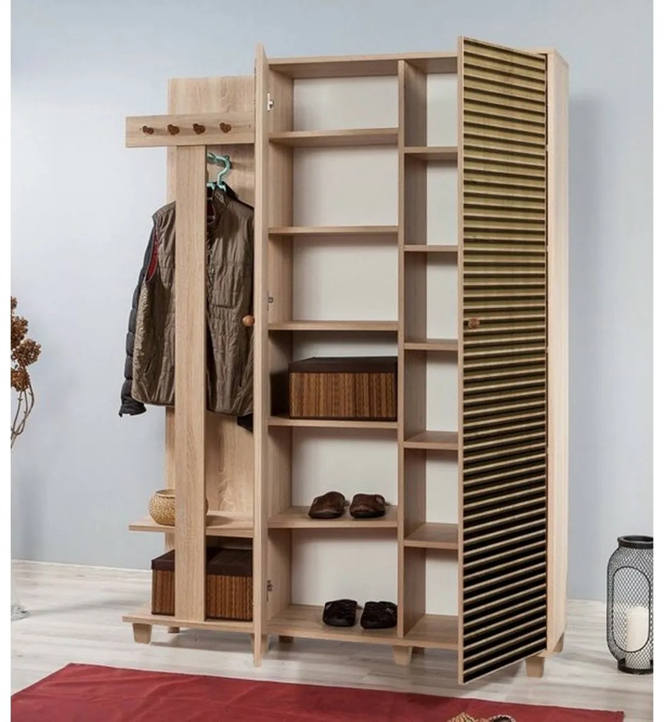 Garmanto Sonoma Oak Double szekrényes fogas