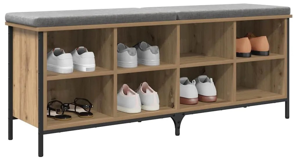 Cipőszekrény Artisan tölgy 131 x 35 x 50 cm Műszaki fa és vas