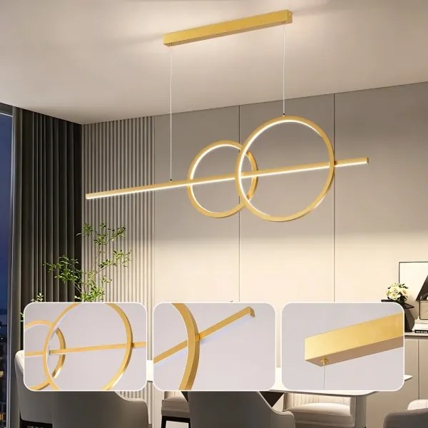 BRILAGI - fényerőszabályozható LED csillár kábelen SIGNATURE LED/53W/230V 120 cm arany + távirányító