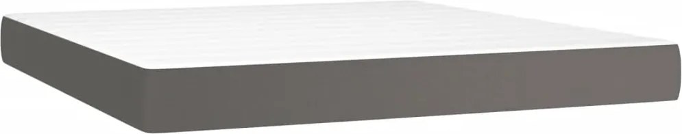 vidaXL szürke műbőr zsebrugós ágymatrac közepes keménységű 160x200x20 cm