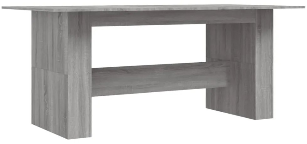 szürke sonoma színű szerelt fa étkezőasztal 180 x 90 x 76 cm