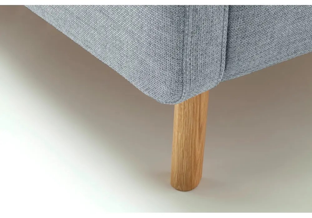 Szürkéskék kárpitozott ágyneműtartós franciaágy ágyráccsal 180x200 cm Lotte – Meise Möbel