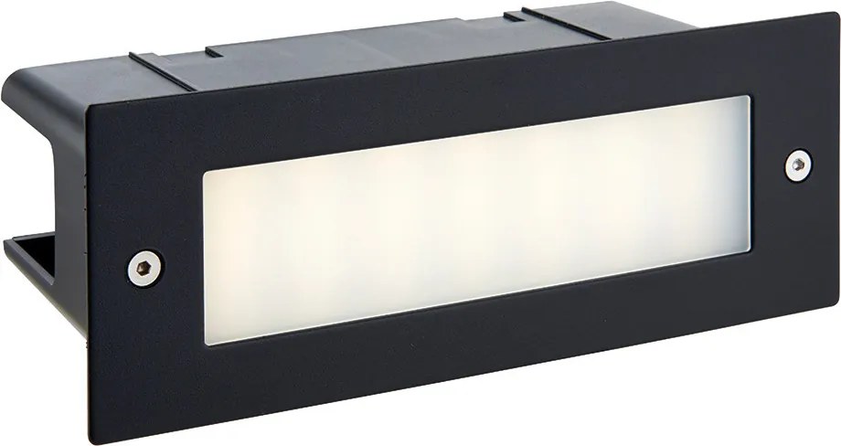 ENDON 78638 SEINA Kültéri Falba Építhető Lámpa Fekete LED IP44