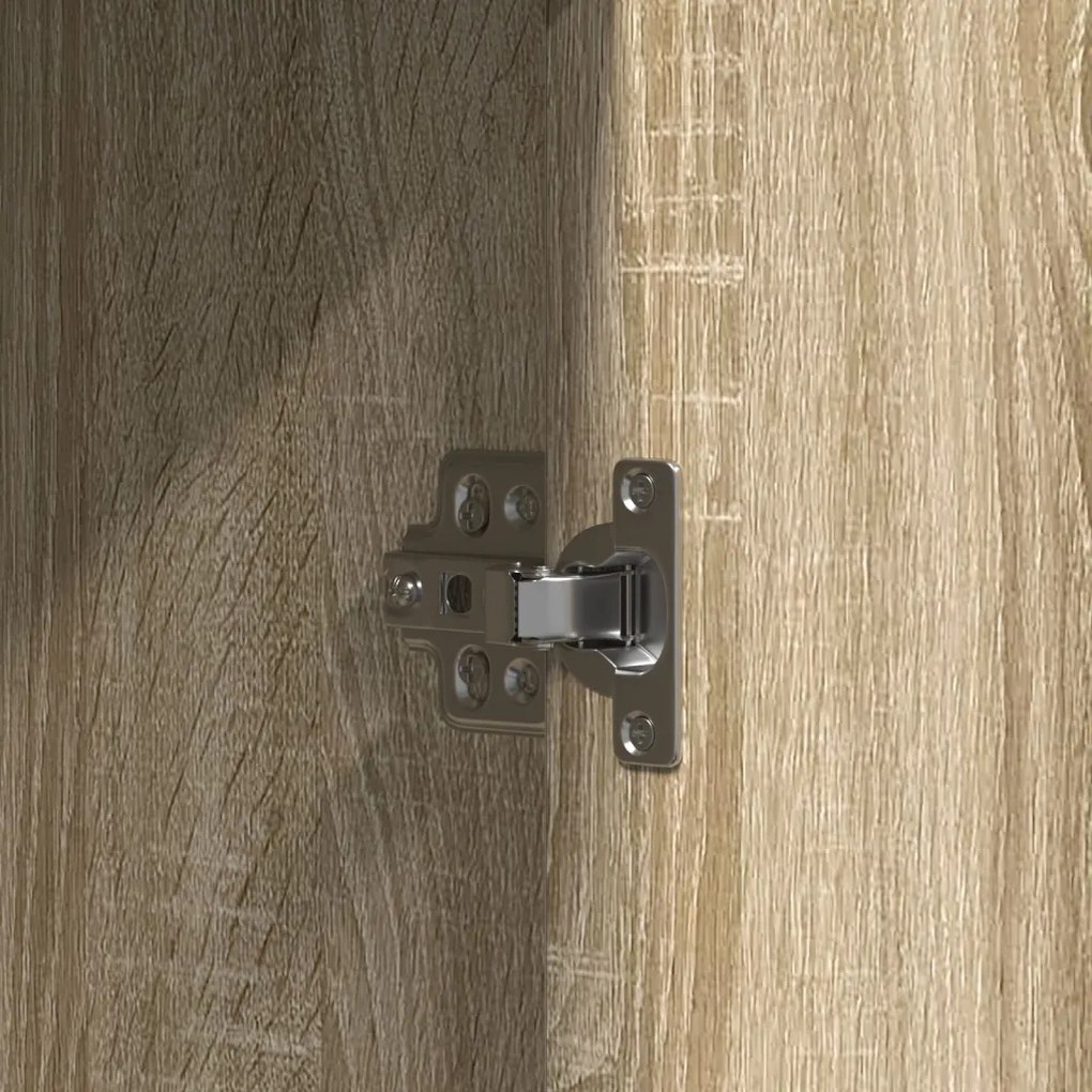 Piperasztal LED világítással Sonoma tölgyben, 102x33x135 cm