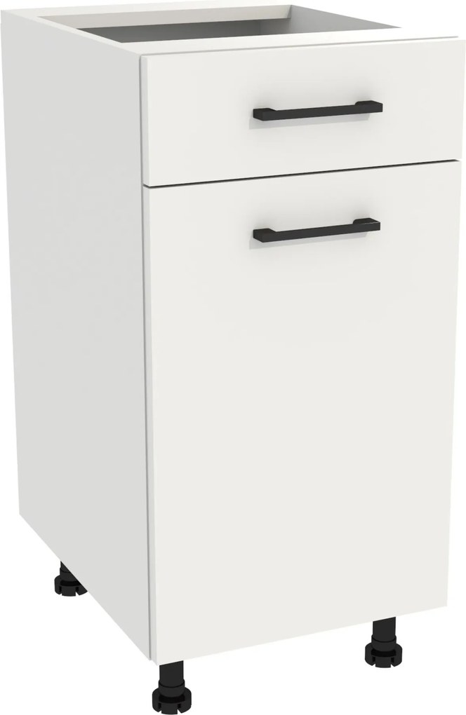 Konyhaszekrény fiókos doboz 40 Capri korpusz fehér front fehér matt