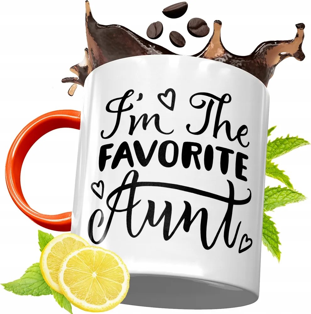 Narancssárga Bögre Nagynéninek Tökéletes Ajándék fényképes nyomtatással