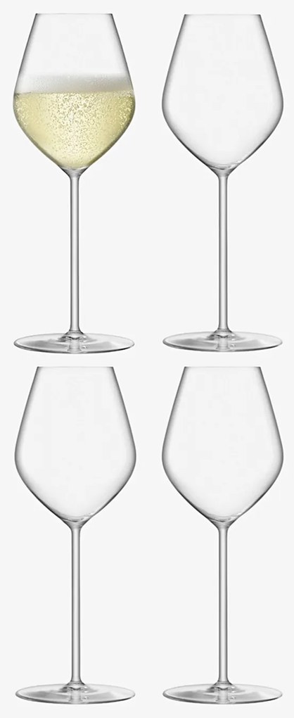 Borough pezsgőspohár, 285 ml, átlátszó, 4 db-os készlet - LSA International