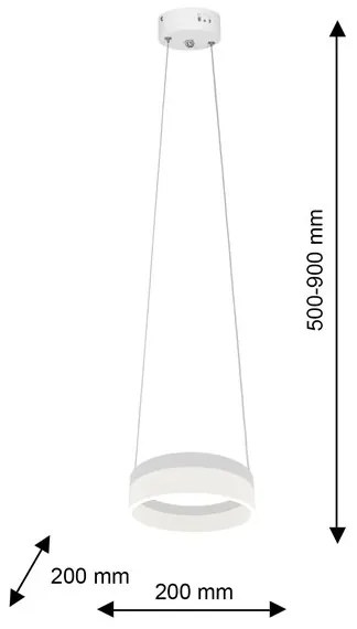 LED Csillár zsinóron RING LED/12W/230V