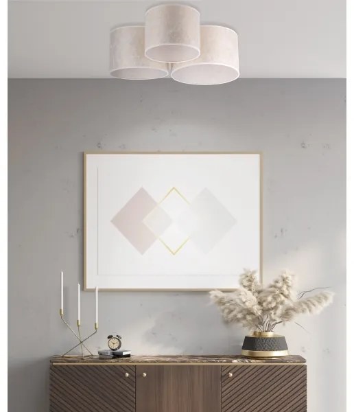 Duolla - Mennyezeti lámpa ROLLER TRIO 3xE27/60W/230V fehér/arany