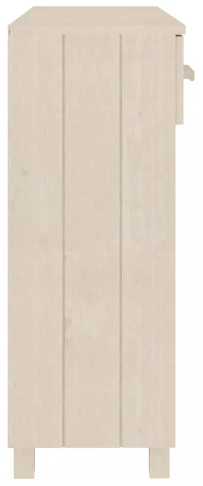 HAMAR mézbarna tömör fenyőfa tálalóasztal 90 x 35 x 90 cm