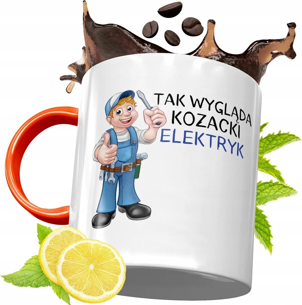 Narancssárga Bögre Villanyszerelőnek Tökéletes Ajándék fényképes nyomtatással