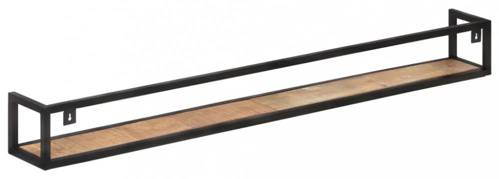 2 db tömör újrahasznosított fa fali polc 160 cm