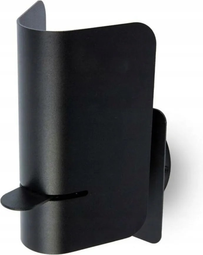 Faro Smile fali lámpa, fekete, minimalista, E27, acél IP20