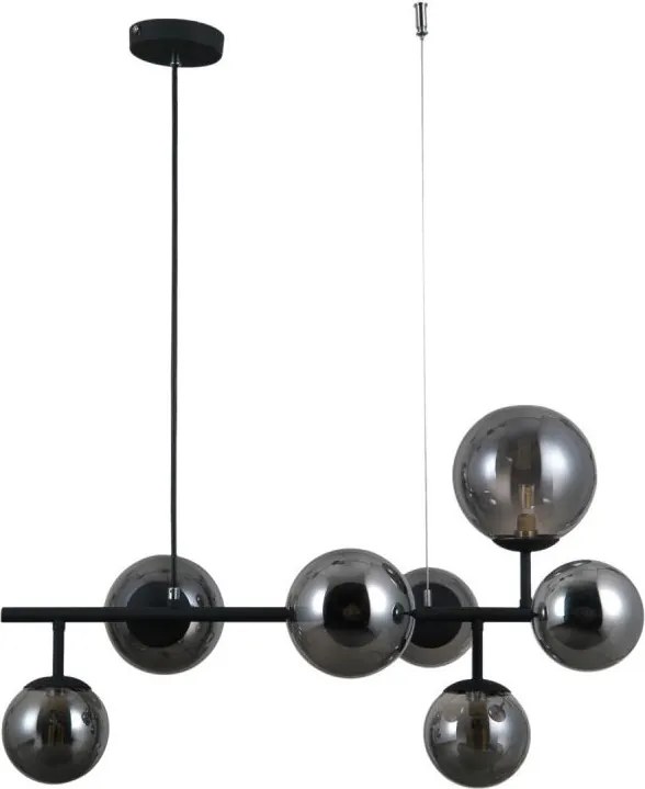 Italux glamour modern függeszték frontera fekete füstös itxpnd-40423-7