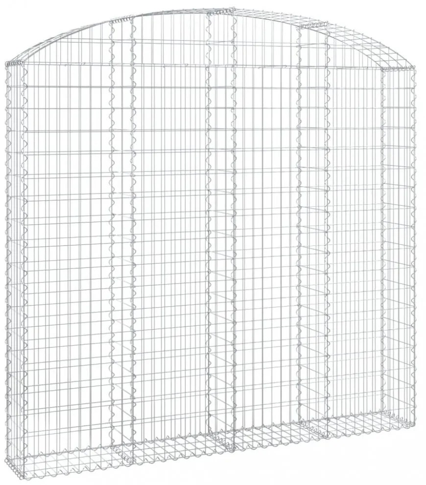 vidaXL íves horganyzott vas gabion kosár 200x30x180/200 cm
