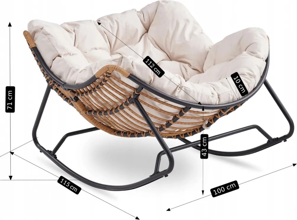 FOTEL Bujany ELTON Beżowy