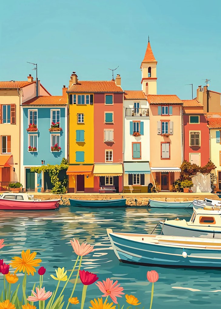 Poszter 25x35cm Többszínű tengerpart