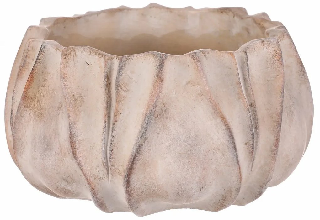 Beton virágtartó M, bézs szürke, 25 x 14 cm, 25 cm