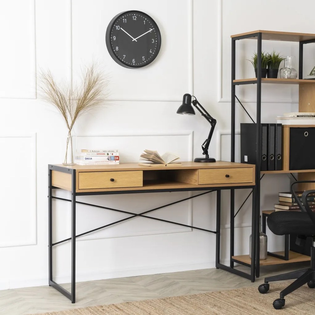 Asztal REX 2 180-240 cm Biały márvány/Dąb P3