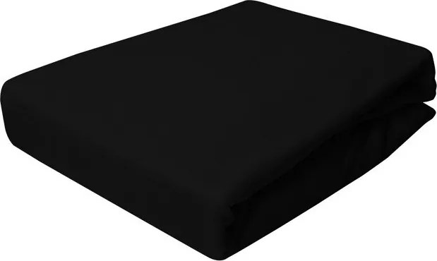 Gumis Jersey Lepedő 200X200 Fekete