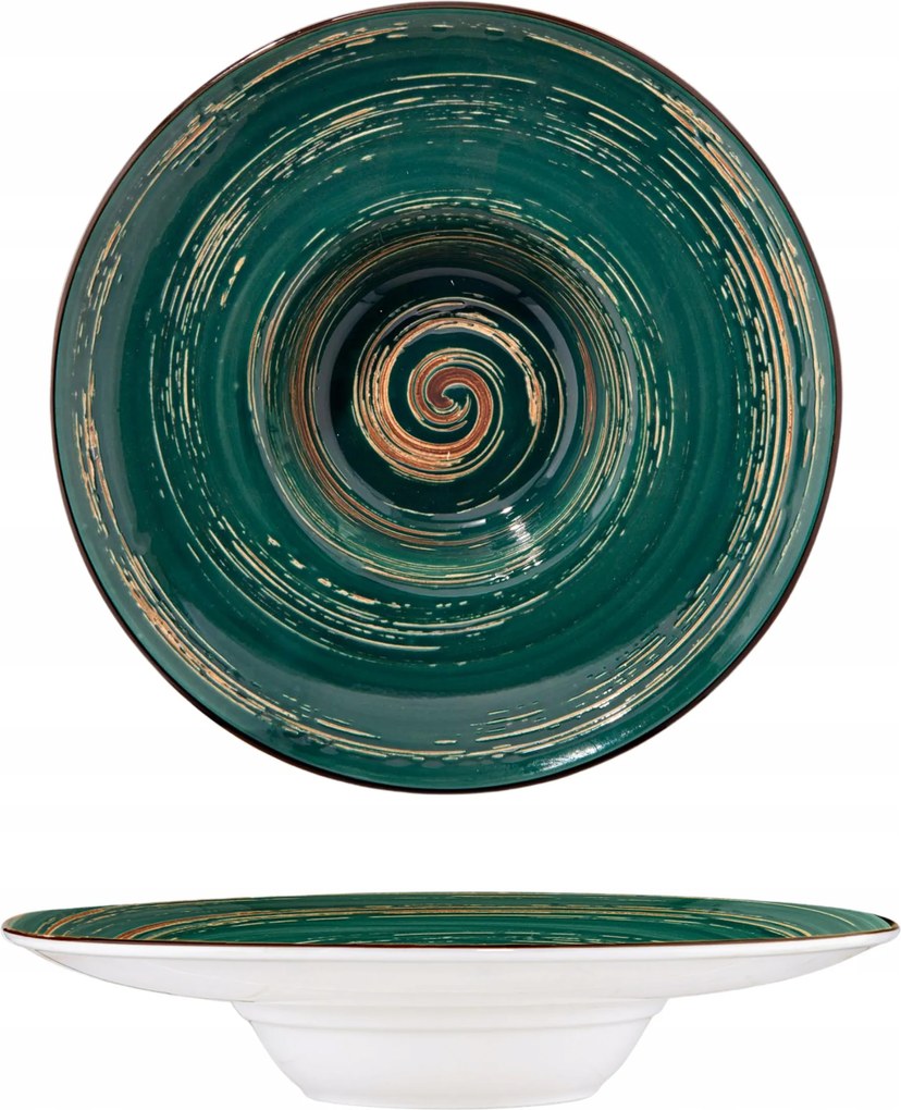 Porcelán mélytányér leveshez saláta zöld Wilmax 24 cm 200 ml