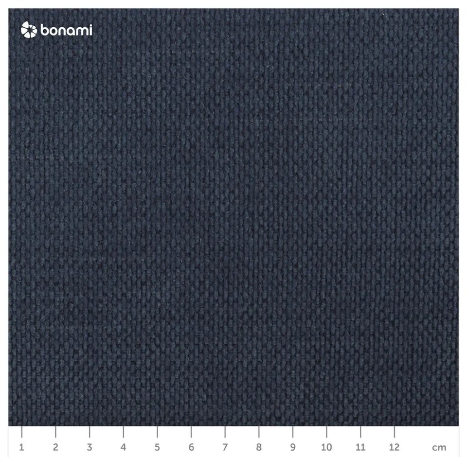 Sötétkék kárpitozott ágyneműtartós franciaágy ágyráccsal 200x200 cm Lupine – Micadoni