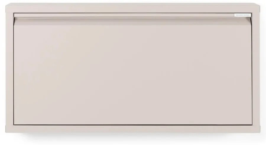 Szürkésbarna fém billenő ajtós cipőtartó 75x37,5x12,5 cm Billy – Spinder Design