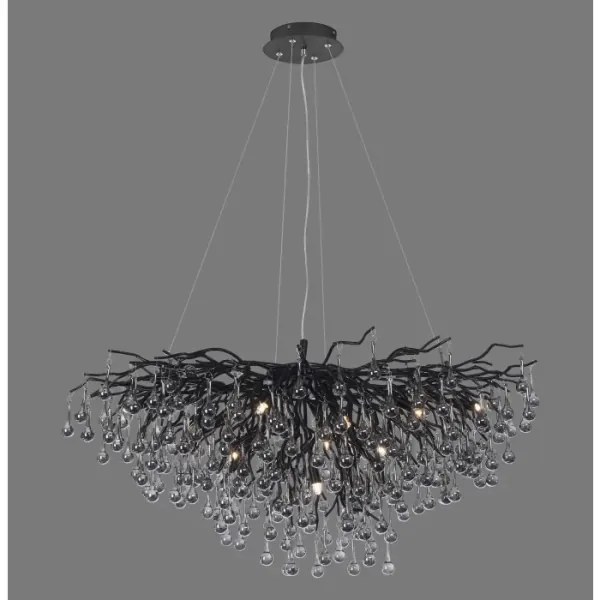 Paul Neuhaus 2192-18 - Kábeles csillár ICICLE 10xG9/40W/230V 50x100 cm fekete