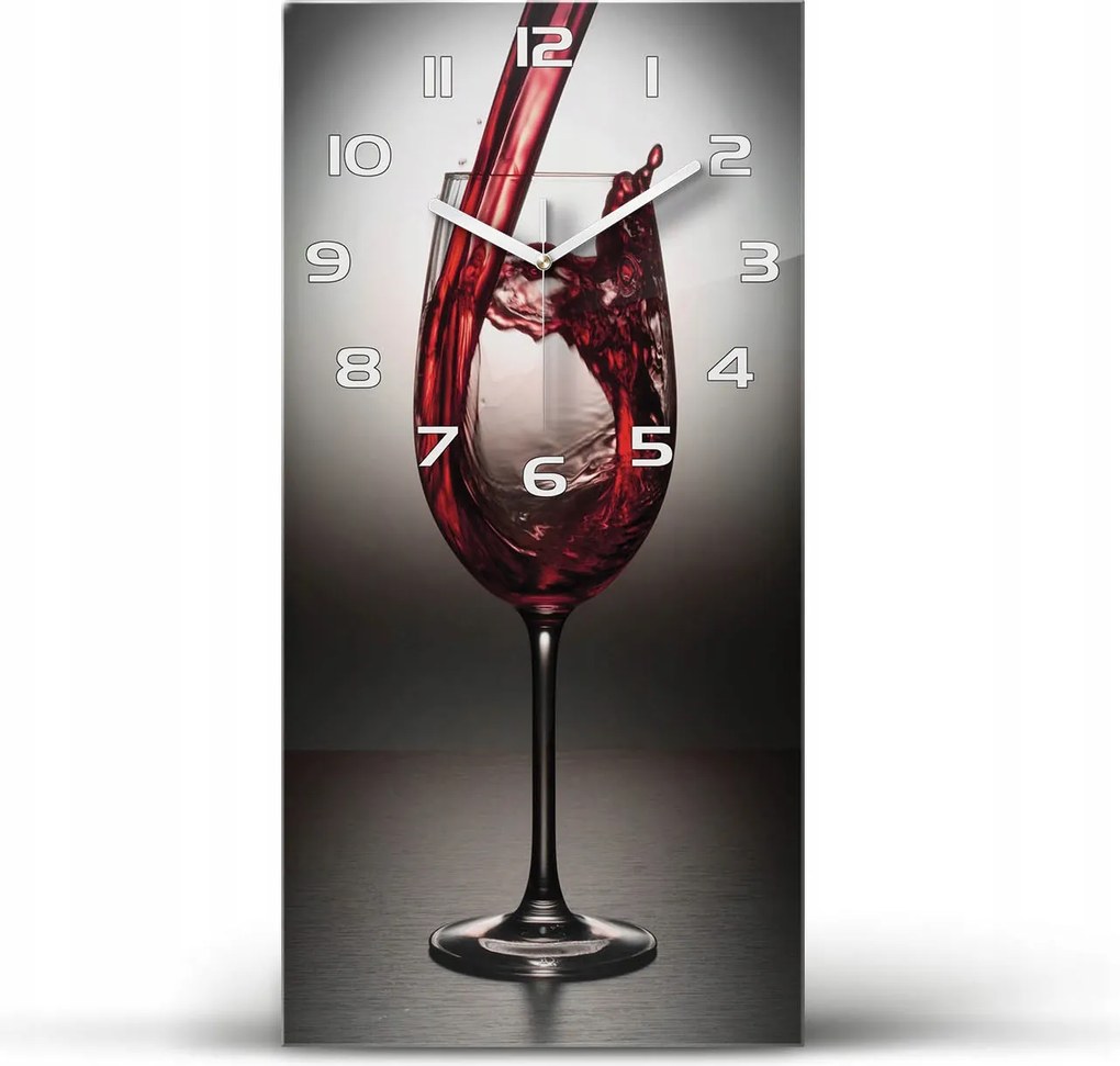 Üveg falióra Vörösbor 30x60 függőleges