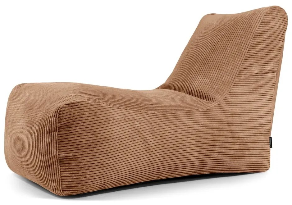 Barna kordbársony babzsákfotel Lounge – SLOWDOWN