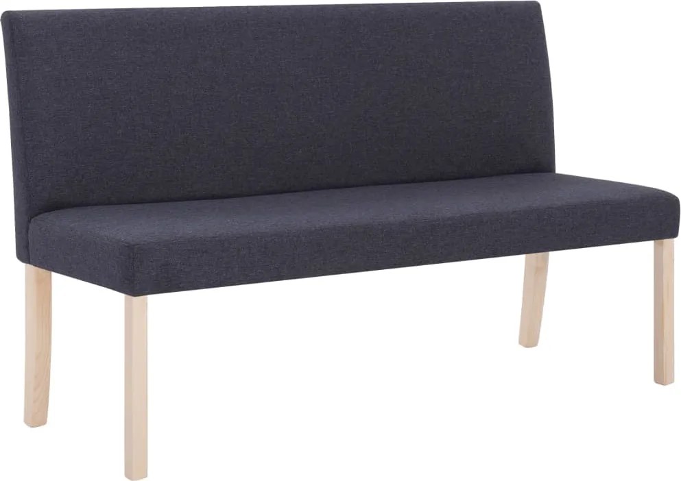 vidaXL sötétszürke poliészter pad 139,5 cm