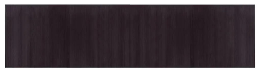 négyszögletű sötétbarna bambusz szőnyeg 100 x 400 cm