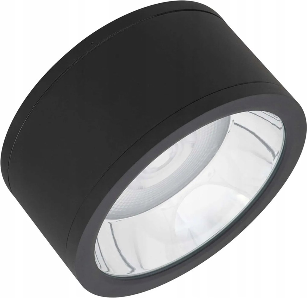 Tuba Plafon Kültéri Lámpa 45W 4950lm 4000K IP65 UGR19 Fekete Downlight